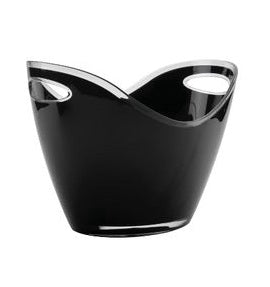 ACRYLIC BLACK WINE COOLER TWO HAND