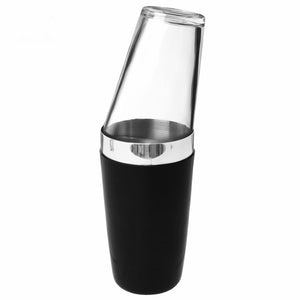 VINYL COATED BOSTON COCKTAIL SHAKER - BLACK