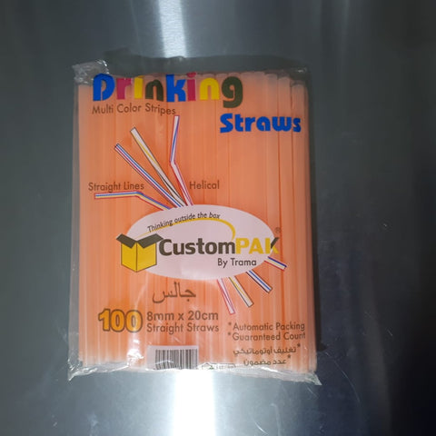 ORANGE STRAW PACK 200 PCS