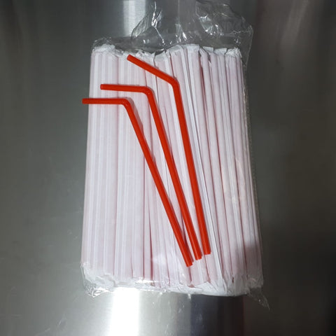 COVERED RED STRAWS