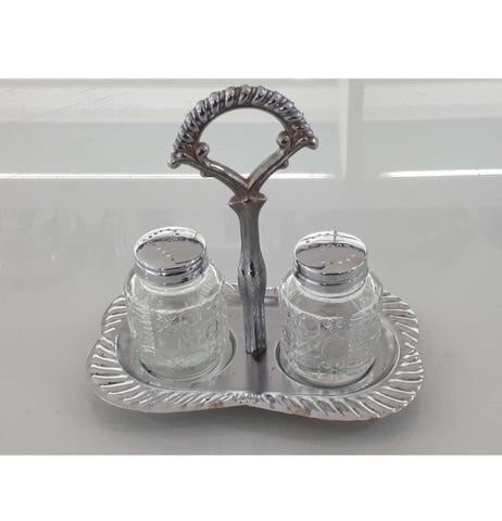 SALT AND PEPPER SET S/S STAND