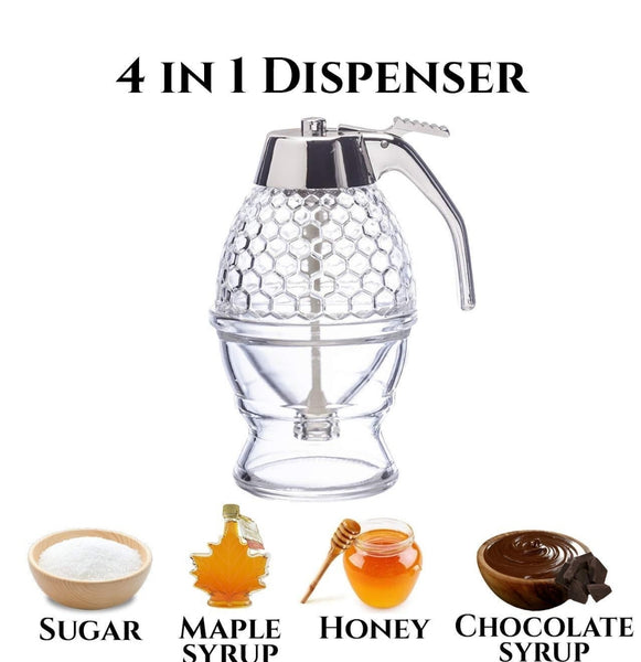 HONEY JARS HEXAGONAL WITH DIPPER