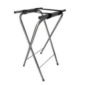 TUBULAR TRAYSTANDS.36HEIGHT DELUXE,CHROME PLATED