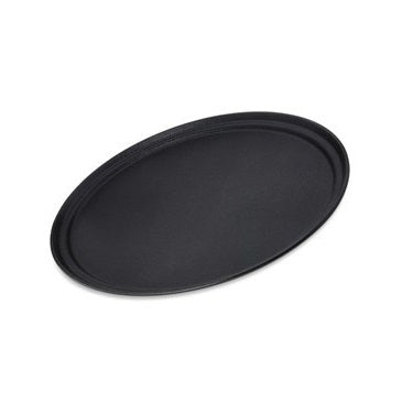 OVAL NON SLIP TRAY,73.5×60CM,PP?BLACK