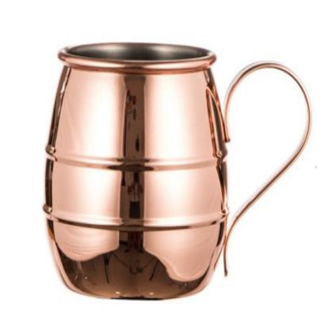 Copper Plated Barrel Mug 500ml