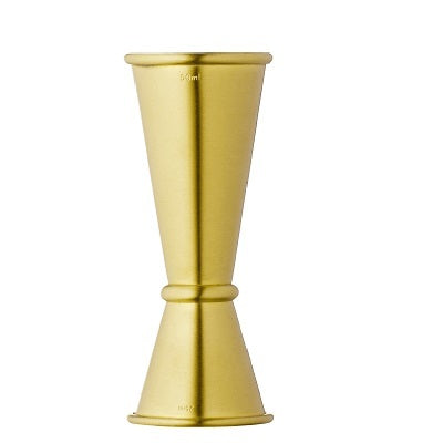 Gold Plated Banded Double Jigger 25/50ml