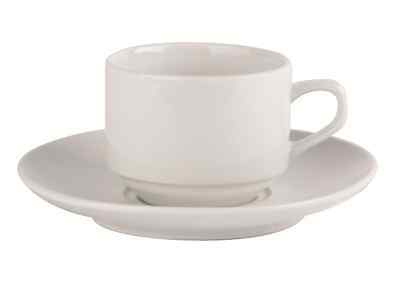 90CC STACKING COFFEE  CUP AND SAUCER